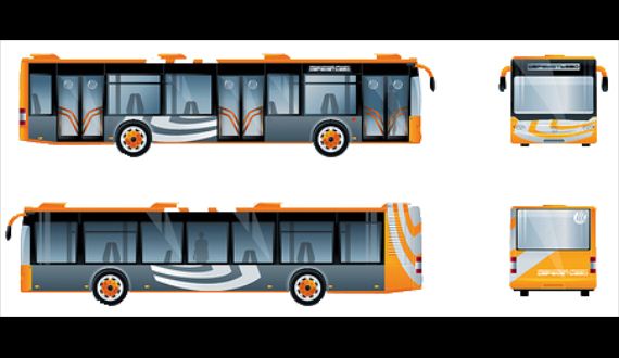 Автобус|Плакаты|Фирменный стиль|Дизайн полиграфии